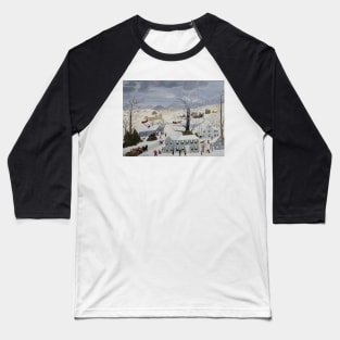 grandma moses - Catching the Thanksgiving Turkey Baseball T-Shirt